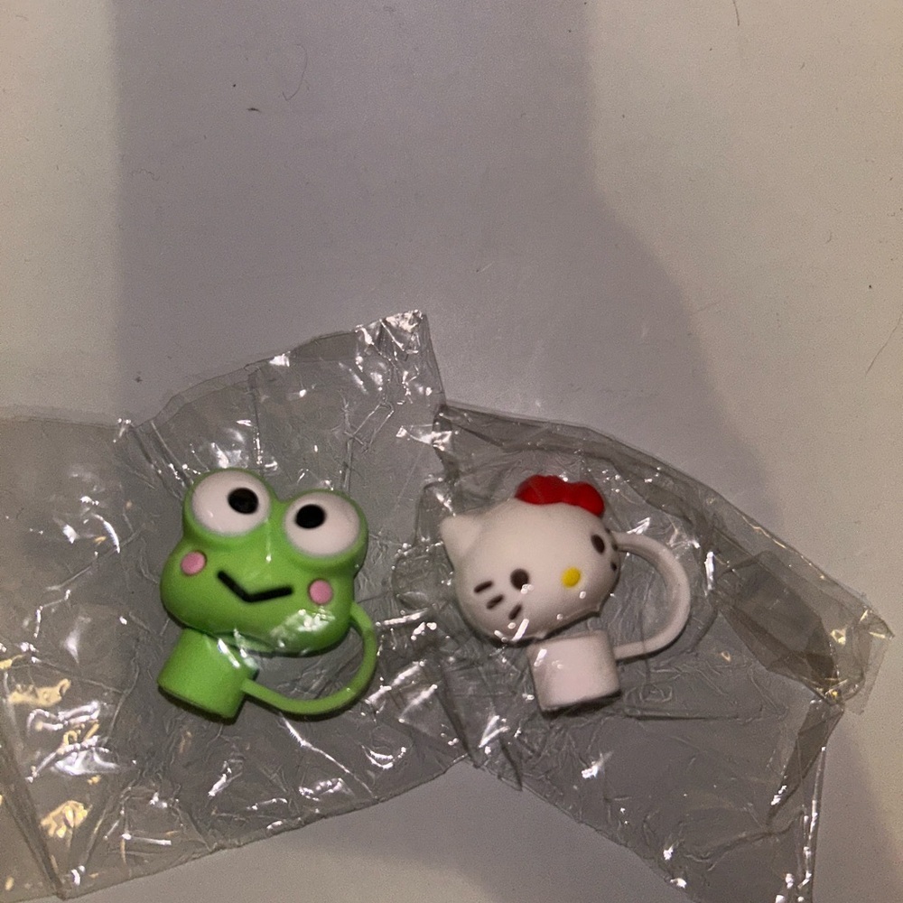 New hello kitty and keroppi straw covers